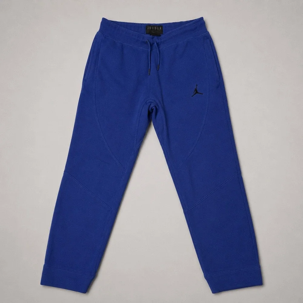 Jordan Sweatpants Mens Medium Blue Fleece Jogger Drawstring Athletic Pants